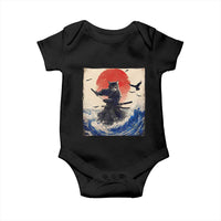 Samurai Cat Baby Onesie Vintage Japanese Art Anime Ukiyo-e Warrior - Wonder Print Shop