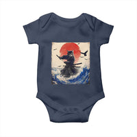 Samurai Cat Baby Onesie Vintage Japanese Art Anime Ukiyo-e Warrior - Wonder Print Shop