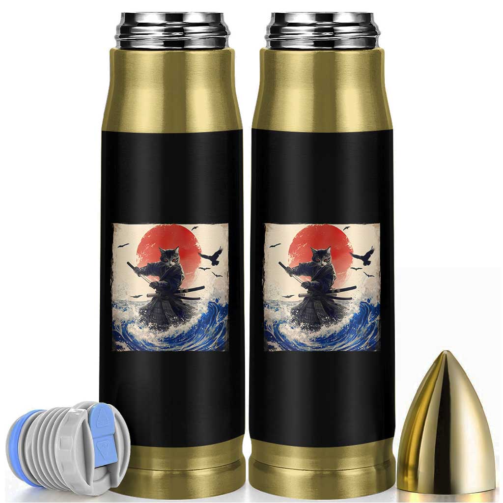 Samurai Cat Bullet Tumbler Vintage Japanese Art Anime Ukiyo-e Warrior - Wonder Print Shop