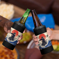 Samurai Cat 4 in 1 Can Cooler Tumbler Vintage Japanese Art Anime Ukiyo-e Warrior - Wonder Print Shop