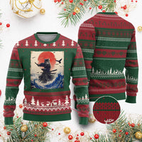 Samurai Cat Ugly Christmas Sweater Vintage Japanese Art Anime Ukiyo-e Warrior - Wonder Print Shop