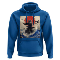 Samurai Cat Hoodie Vintage Japanese Art Anime Ukiyo-e Warrior - Wonder Print Shop