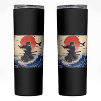 Samurai Cat Skinny Tumbler Vintage Japanese Art Anime Ukiyo-e Warrior - Wonder Print Shop