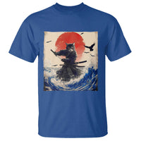 Samurai Cat T Shirt Vintage Japanese Art Anime Ukiyo-e Warrior - Wonder Print Shop