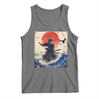 Samurai Cat Tank Top Vintage Japanese Art Anime Ukiyo-e Warrior - Wonder Print Shop