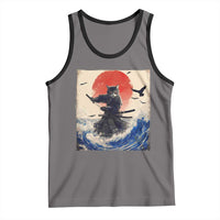 Samurai Cat Tank Top Vintage Japanese Art Anime Ukiyo-e Warrior - Wonder Print Shop