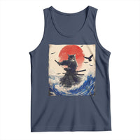 Samurai Cat Tank Top Vintage Japanese Art Anime Ukiyo-e Warrior - Wonder Print Shop