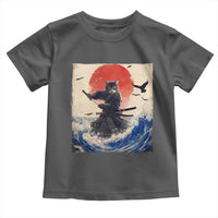 Samurai Cat Toddler T Shirt Vintage Japanese Art Anime Ukiyo-e Warrior - Wonder Print Shop