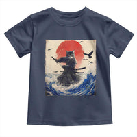 Samurai Cat Toddler T Shirt Vintage Japanese Art Anime Ukiyo-e Warrior - Wonder Print Shop