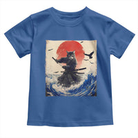 Samurai Cat Toddler T Shirt Vintage Japanese Art Anime Ukiyo-e Warrior - Wonder Print Shop