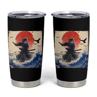 Samurai Cat Tumbler Cup Vintage Japanese Art Anime Ukiyo-e Warrior - Wonder Print Shop