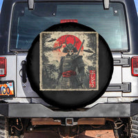 Alien Samurai Spare Tire Cover Vintage Japanese Art UFO Funny Ukiyo-e Warrior