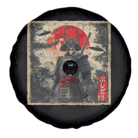 Alien Samurai Spare Tire Cover Vintage Japanese Art UFO Funny Ukiyo-e Warrior