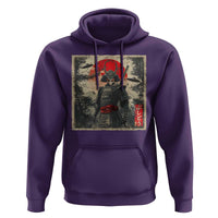 Alien Samurai Hoodie Vintage Japanese Art UFO Funny Ukiyo-e Warrior
