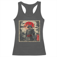 Alien Samurai Racerback Tank Top Vintage Japanese Art UFO Funny Ukiyo-e Warrior