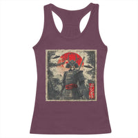Alien Samurai Racerback Tank Top Vintage Japanese Art UFO Funny Ukiyo-e Warrior