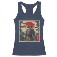 Alien Samurai Racerback Tank Top Vintage Japanese Art UFO Funny Ukiyo-e Warrior