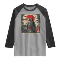 Alien Samurai Raglan Shirt Vintage Japanese Art UFO Funny Ukiyo-e Warrior
