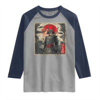 Alien Samurai Raglan Shirt Vintage Japanese Art UFO Funny Ukiyo-e Warrior