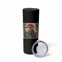 Alien Samurai Skinny Tumbler Vintage Japanese Art UFO Funny Ukiyo-e Warrior