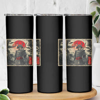 Alien Samurai Skinny Tumbler Vintage Japanese Art UFO Funny Ukiyo-e Warrior