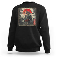 Alien Samurai Sweatshirt Vintage Japanese Art UFO Funny Ukiyo-e Warrior