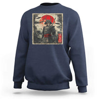 Alien Samurai Sweatshirt Vintage Japanese Art UFO Funny Ukiyo-e Warrior
