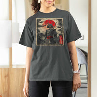 Alien Samurai T Shirt For Women Vintage Japanese Art UFO Funny Ukiyo-e Warrior
