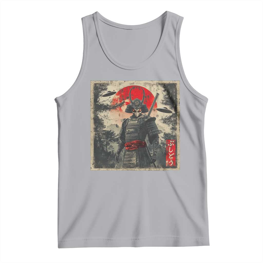 Alien Samurai Tank Top Vintage Japanese Art UFO Funny Ukiyo-e Warrior