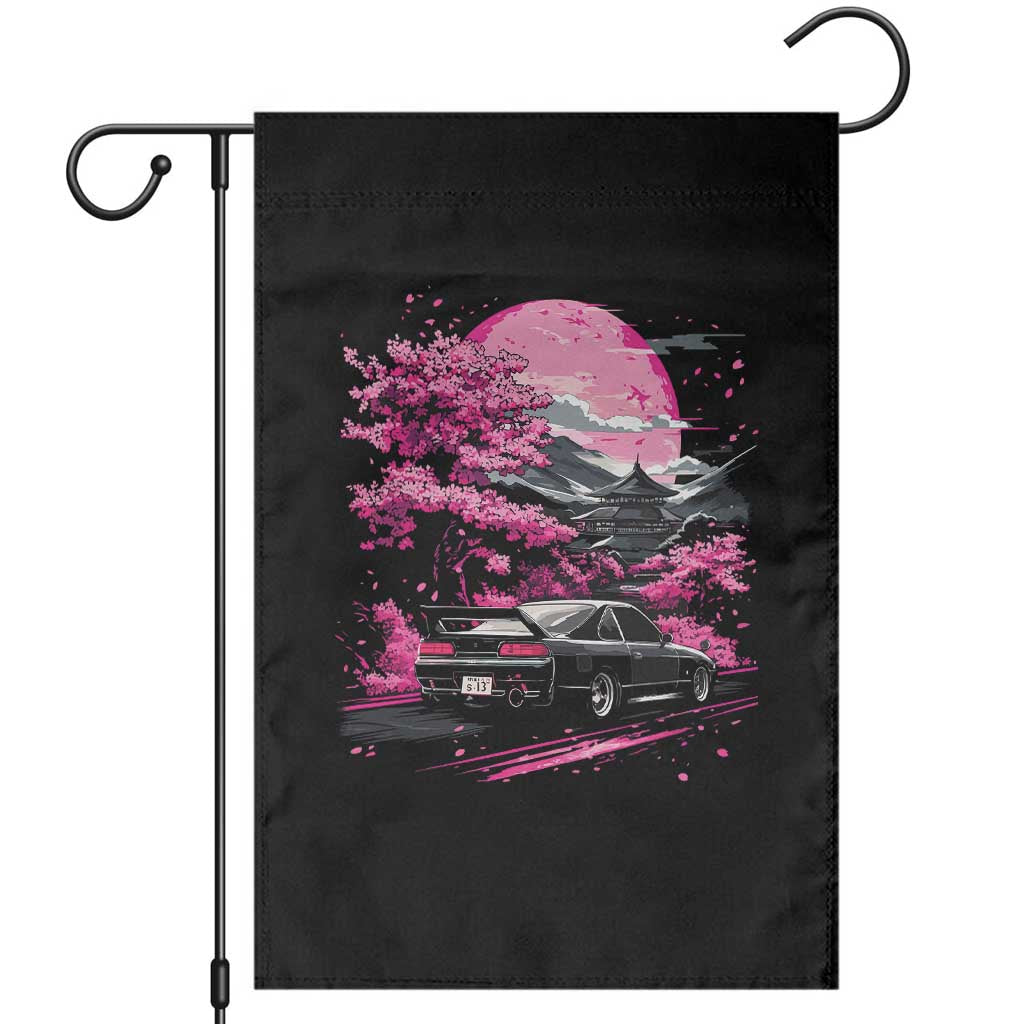 JDM Japanese Garden Flag Tokyo Japan Drift Race Car Mount Fuji Cherry Blossom Sakura - Wonder Print Shop