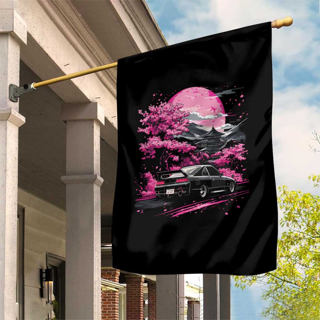 JDM Japanese Garden Flag Tokyo Japan Drift Race Car Mount Fuji Cherry Blossom Sakura - Wonder Print Shop