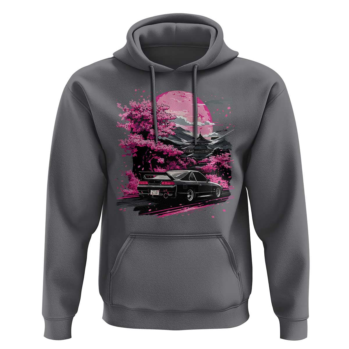 JDM Japanese Hoodie Tokyo Japan Drift Race Car Mount Fuji Cherry Blossom Sakura - Wonder Print Shop