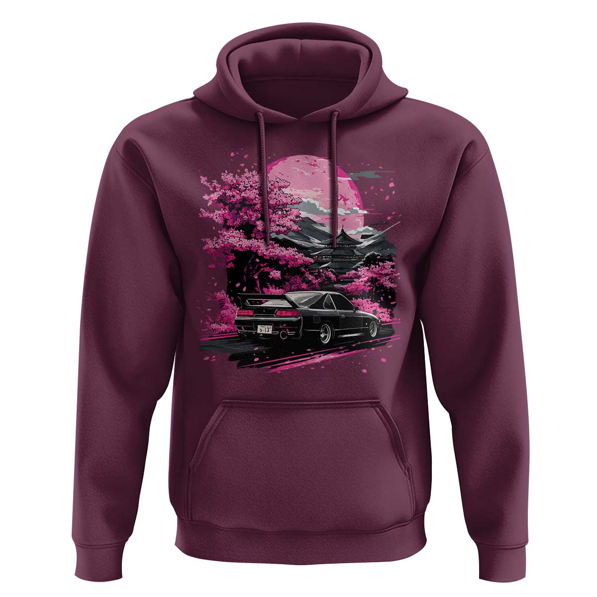 JDM Japanese Hoodie Tokyo Japan Drift Race Car Mount Fuji Cherry Blossom Sakura - Wonder Print Shop