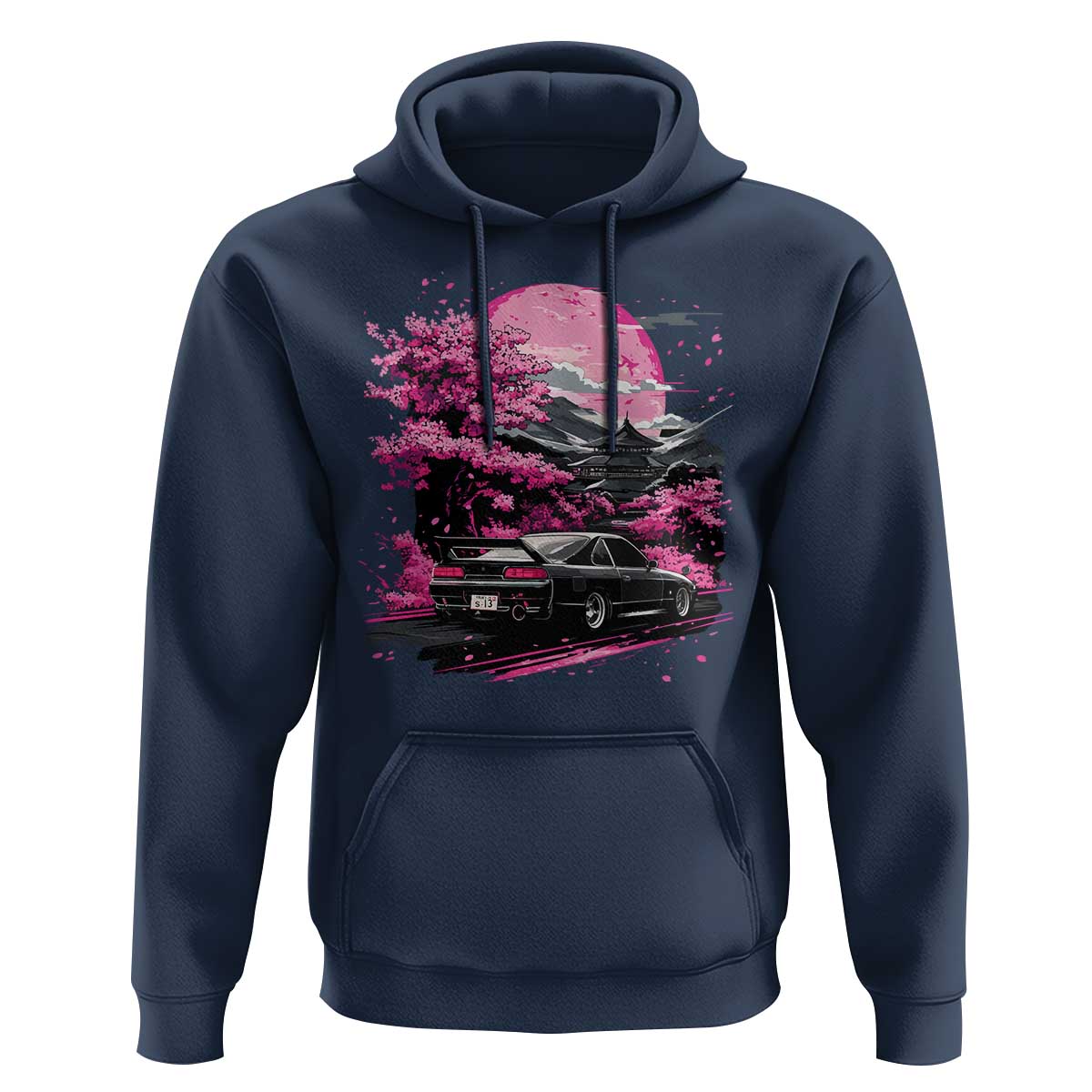 JDM Japanese Hoodie Tokyo Japan Drift Race Car Mount Fuji Cherry Blossom Sakura - Wonder Print Shop