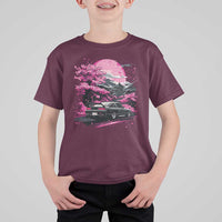 JDM Japanese T Shirt For Kid Tokyo Japan Drift Race Car Mount Fuji Cherry Blossom Sakura - Wonder Print Shop