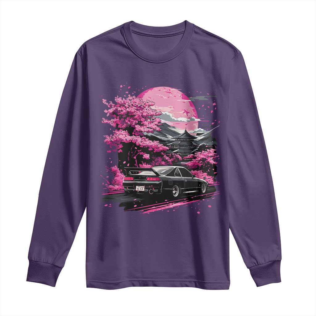 JDM Japanese Long Sleeve Shirt Tokyo Japan Drift Race Car Mount Fuji Cherry Blossom Sakura - Wonder Print Shop