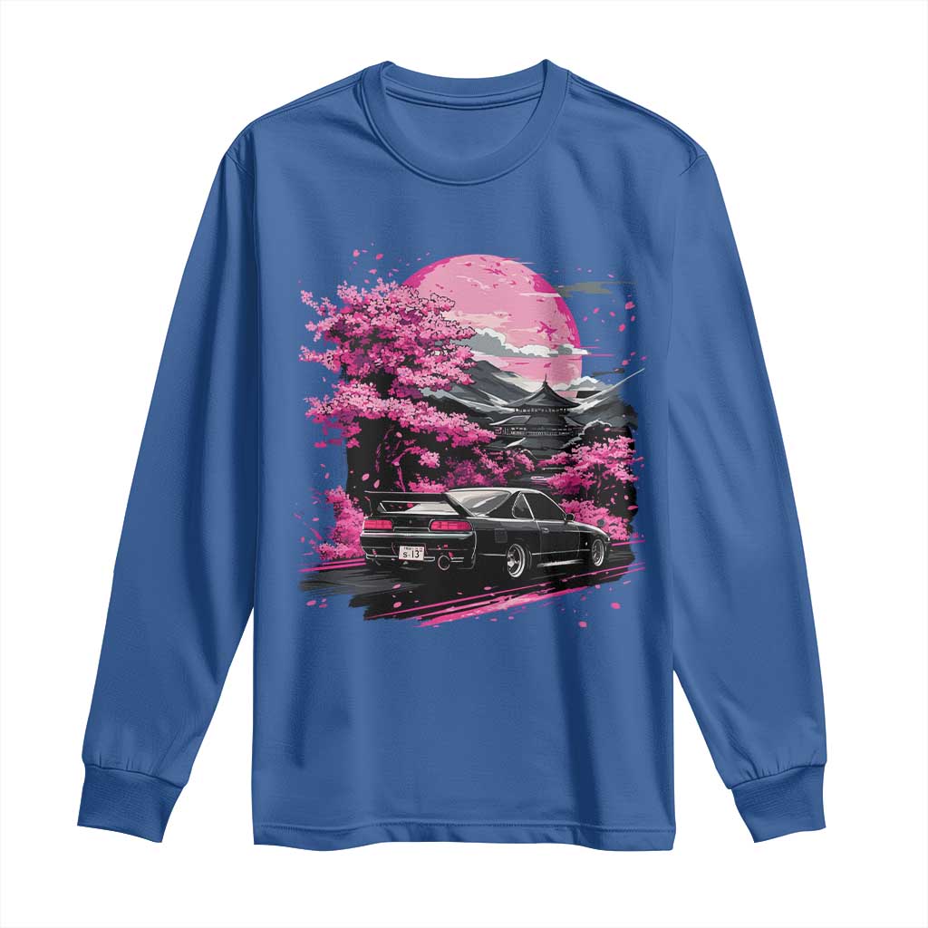 JDM Japanese Long Sleeve Shirt Tokyo Japan Drift Race Car Mount Fuji Cherry Blossom Sakura - Wonder Print Shop