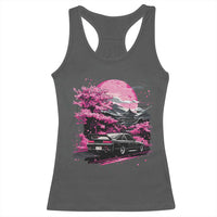 JDM Japanese Racerback Tank Top Tokyo Japan Drift Race Car Mount Fuji Cherry Blossom Sakura - Wonder Print Shop