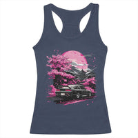 JDM Japanese Racerback Tank Top Tokyo Japan Drift Race Car Mount Fuji Cherry Blossom Sakura - Wonder Print Shop