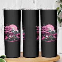 JDM Japanese Skinny Tumbler Tokyo Japan Drift Race Car Mount Fuji Cherry Blossom Sakura - Wonder Print Shop