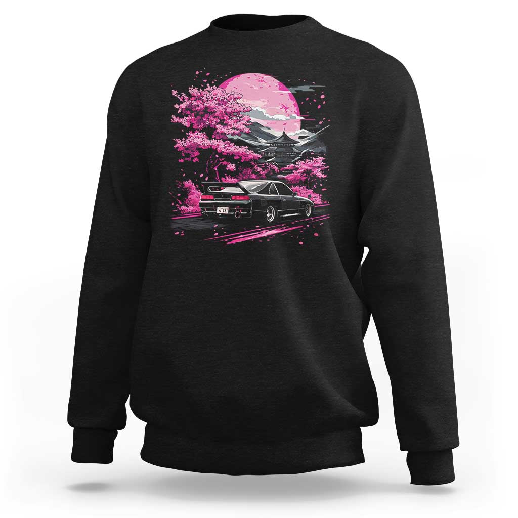 JDM Japanese Sweatshirt Tokyo Japan Drift Race Car Mount Fuji Cherry Blossom Sakura - Wonder Print Shop