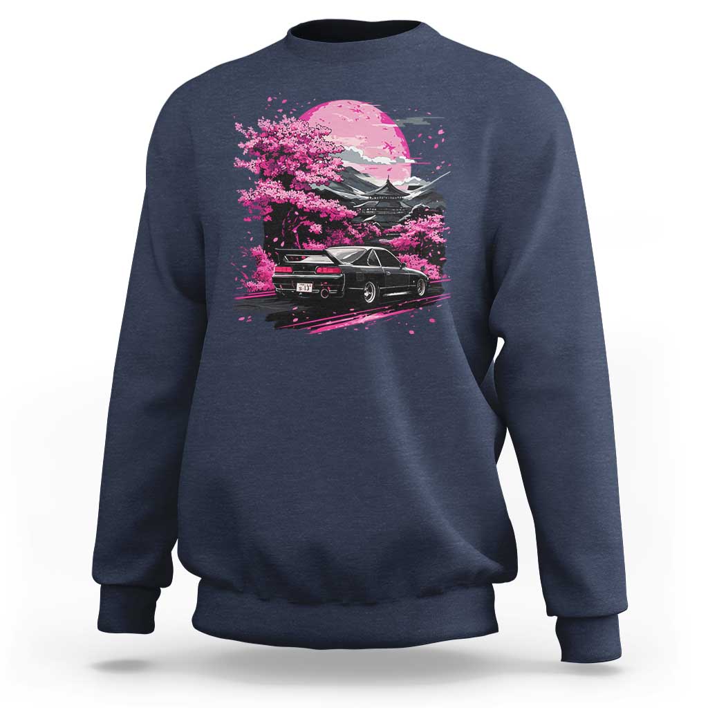 JDM Japanese Sweatshirt Tokyo Japan Drift Race Car Mount Fuji Cherry Blossom Sakura - Wonder Print Shop