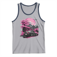 JDM Japanese Tank Top Tokyo Japan Drift Race Car Mount Fuji Cherry Blossom Sakura - Wonder Print Shop