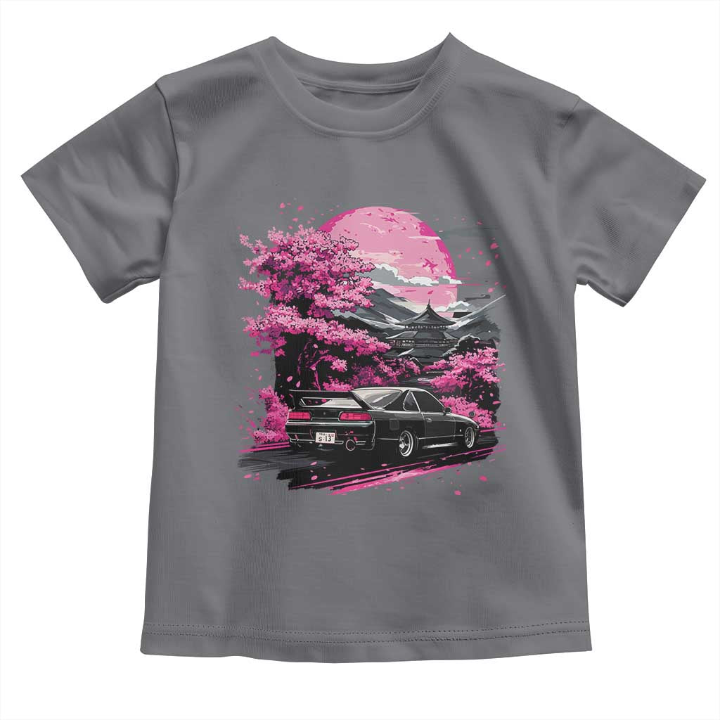 JDM Japanese Toddler T Shirt Tokyo Japan Drift Race Car Mount Fuji Cherry Blossom Sakura - Wonder Print Shop