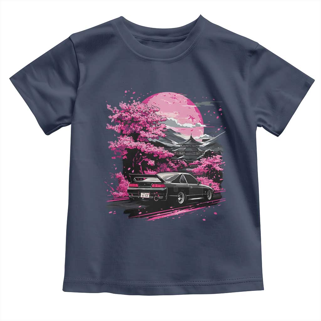 JDM Japanese Toddler T Shirt Tokyo Japan Drift Race Car Mount Fuji Cherry Blossom Sakura - Wonder Print Shop