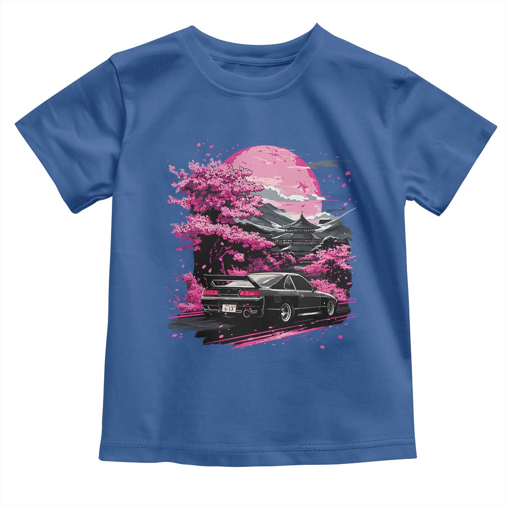 JDM Japanese Toddler T Shirt Tokyo Japan Drift Race Car Mount Fuji Cherry Blossom Sakura - Wonder Print Shop