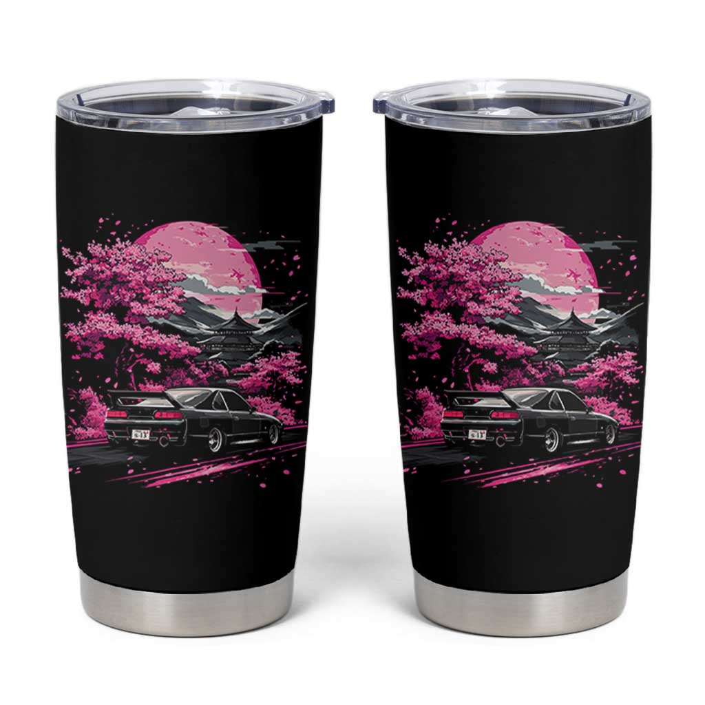 JDM Japanese Tumbler Cup Tokyo Japan Drift Race Car Mount Fuji Cherry Blossom Sakura - Wonder Print Shop