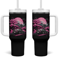 JDM Japanese Tumbler With Handle Tokyo Japan Drift Race Car Mount Fuji Cherry Blossom Sakura - Wonder Print Shop