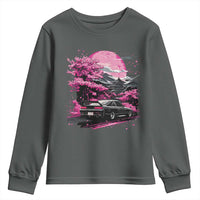 JDM Japanese Youth Sweatshirt Tokyo Japan Drift Race Car Mount Fuji Cherry Blossom Sakura - Wonder Print Shop