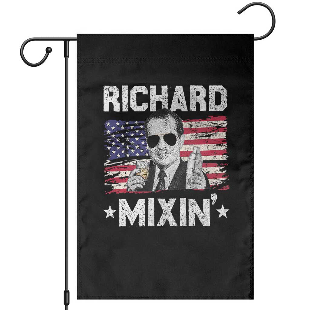 Funny 4th of July Richard Nixon Mixin Garden Flag Patriotic Bartender American Flag - Wonder Print Shop